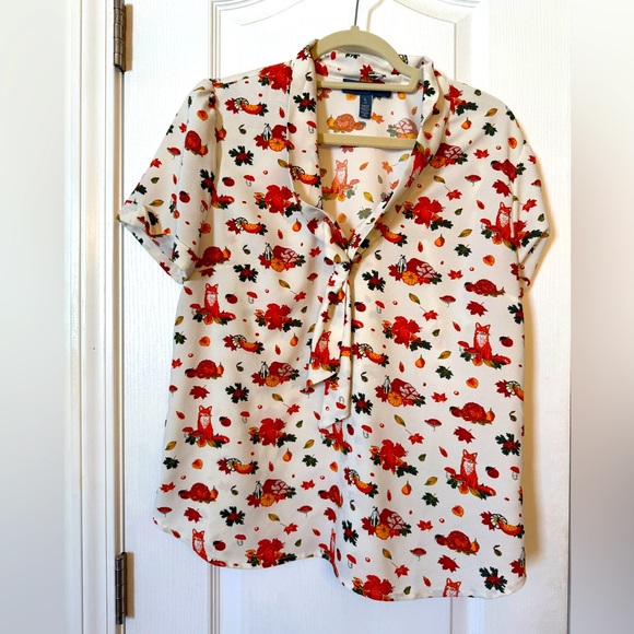 ModCloth fox fall top - Picture 1 of 2